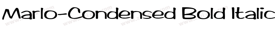 Marlo-Condensed Bold Italic字体转换